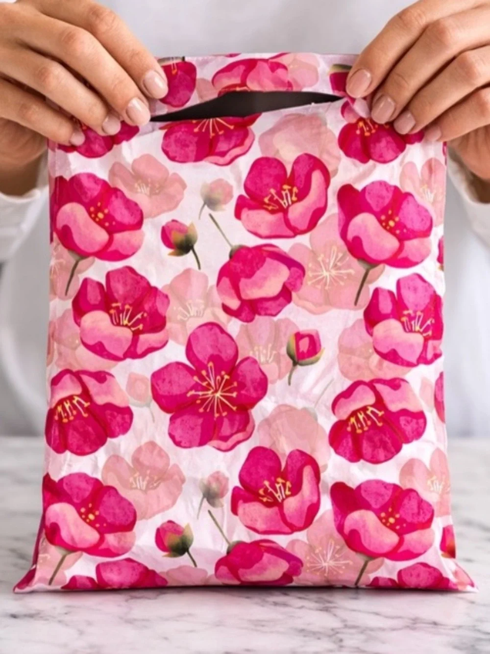 50 (FIFTY!) Pink Poppy Poly Mailers 10x13 Shipping Bags Mailing Envelopes